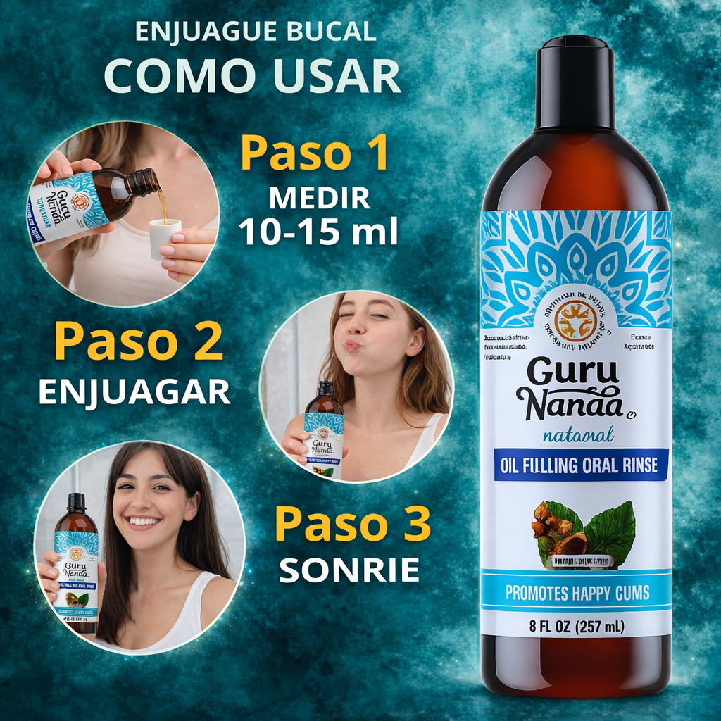 Enjuague bucal con 7 aceites esenciales